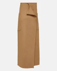 Max Mara Gonna lunga Carbone in cammello Beige