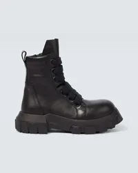 Rick Owens Stivali Jumbo Laced Bozo Tractors in pelle Nero