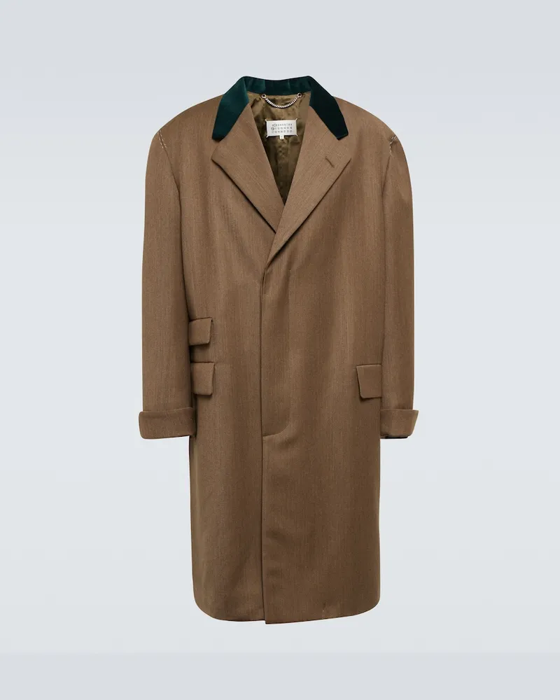Maison Margiela Cappotto Work-In-Progress in lana Beige