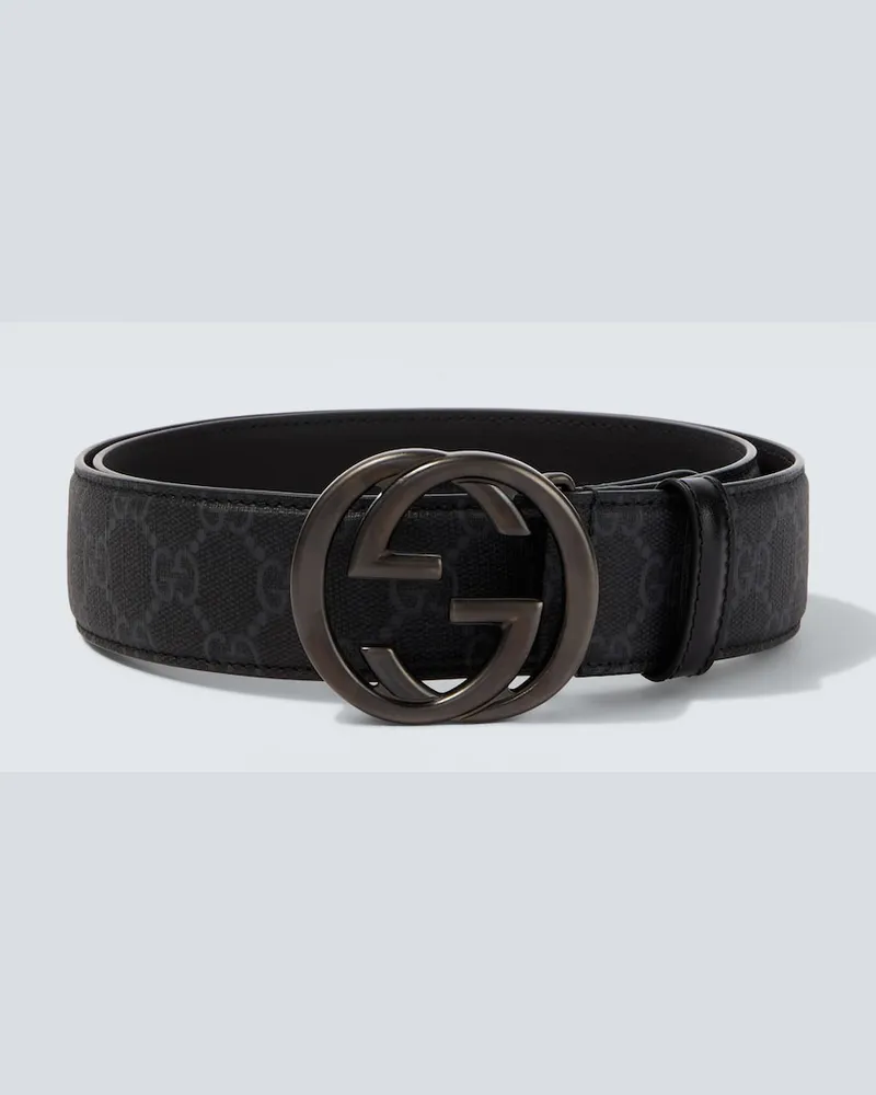 Gucci Cintura Interlocking G reversibile Nero