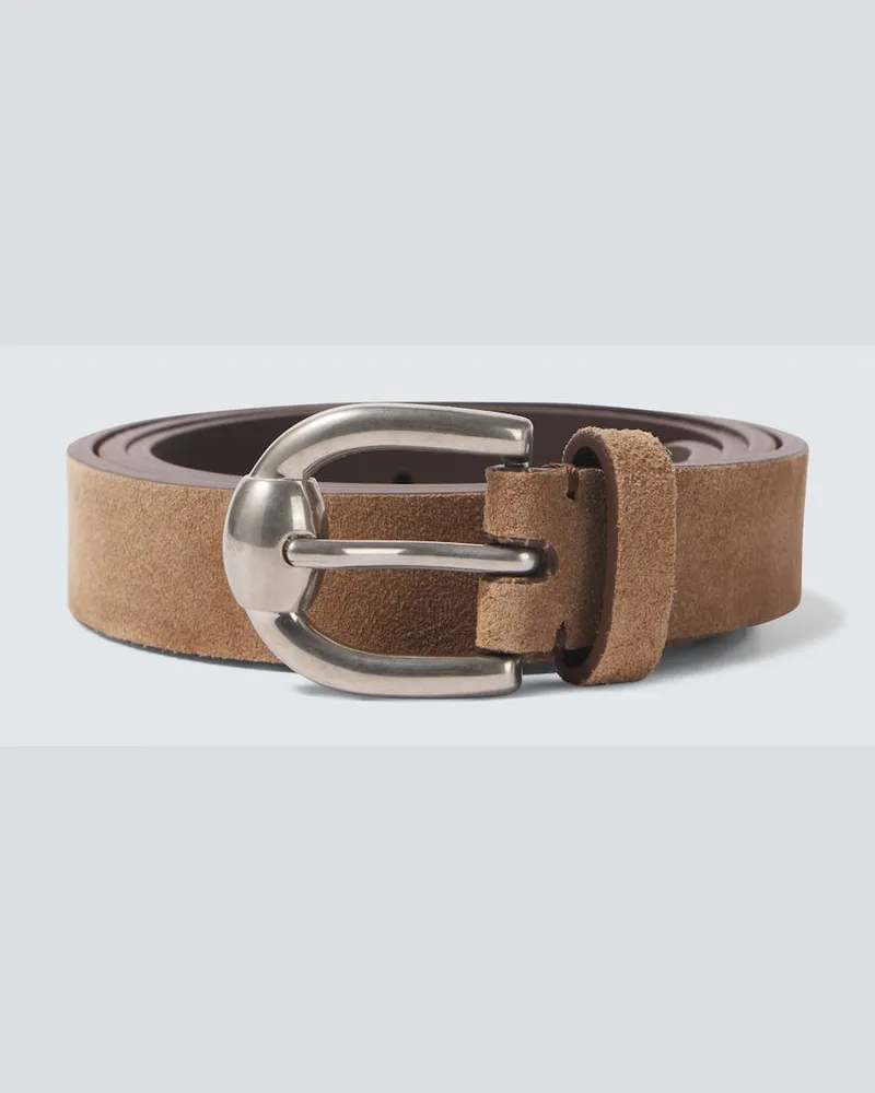 Brunello Cucinelli Cintura in suede Marrone