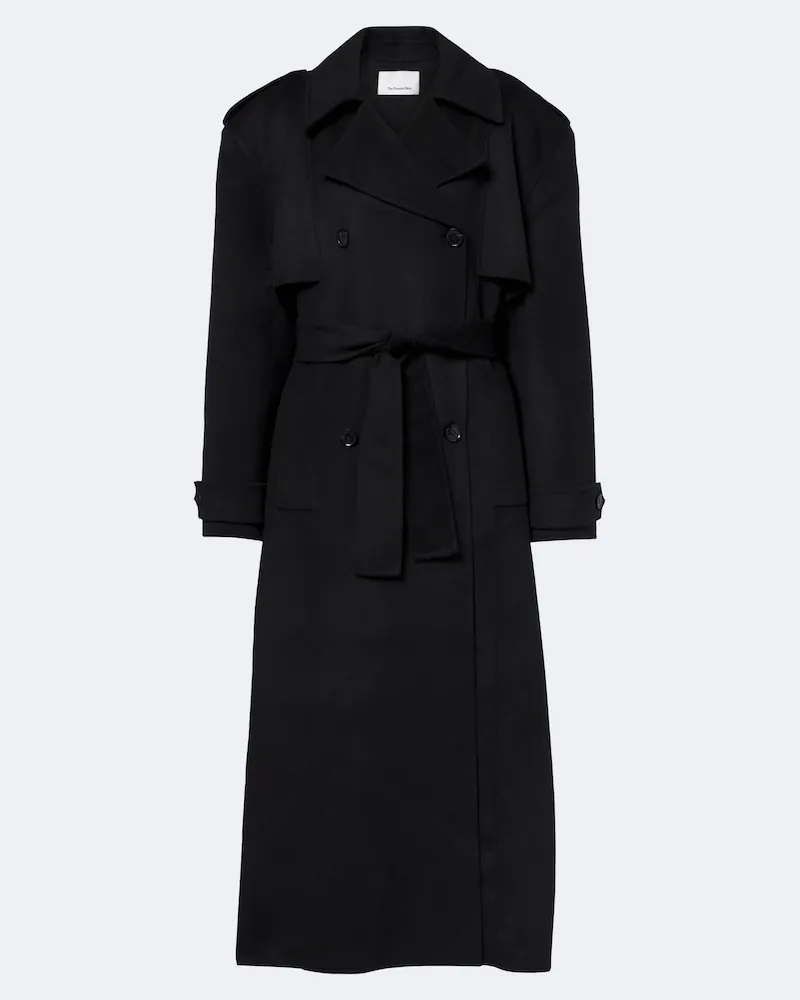 FRANKIE Shop Trench imbottito Nikola in lana e cashmere Nero