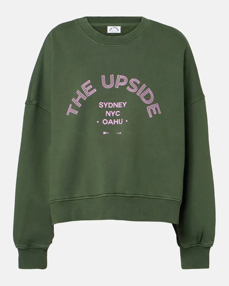 The Upside Felpa Jetset Paloma in cotone con logo Verde