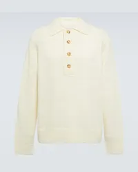 King & Tuckfield Pullover in lana Bianco