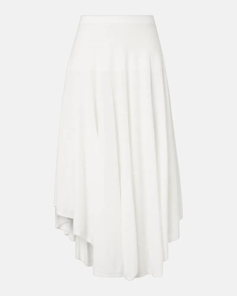Alaïa Alaïa Gonna in crêpe di cotone asimmetrica Bianco