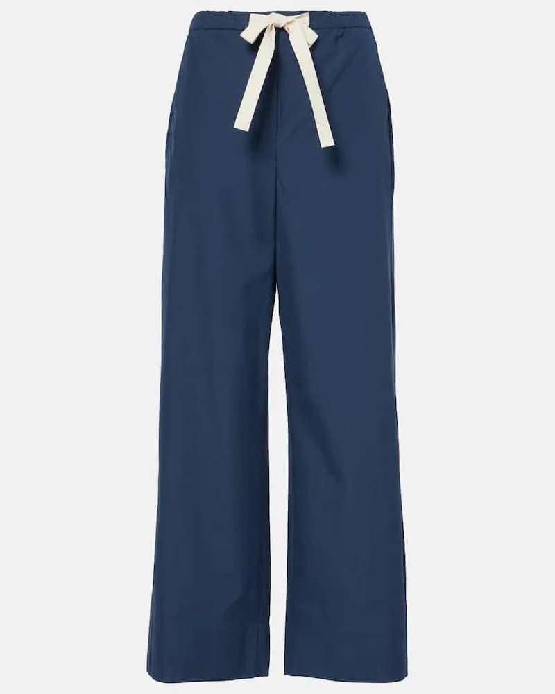 Max Mara Pantaloni a gamba larga Argento Blu