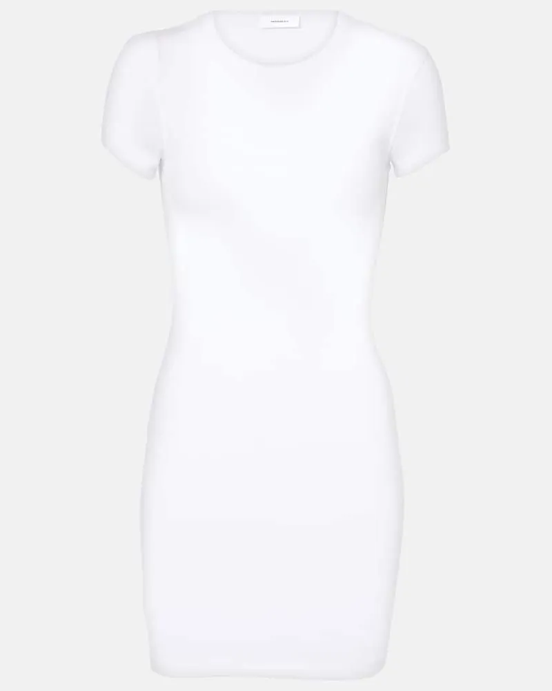 WARDROBE.NYC Abito corto in jersey di cotone Bianco