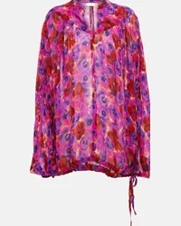 Dries van Noten Blusa in georgette con stampa Multicolore