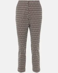 Etro Pantaloni cropped in misto cotone Multicolore