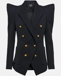 Balmain Blazer doppiopetto in lana vergine Blu