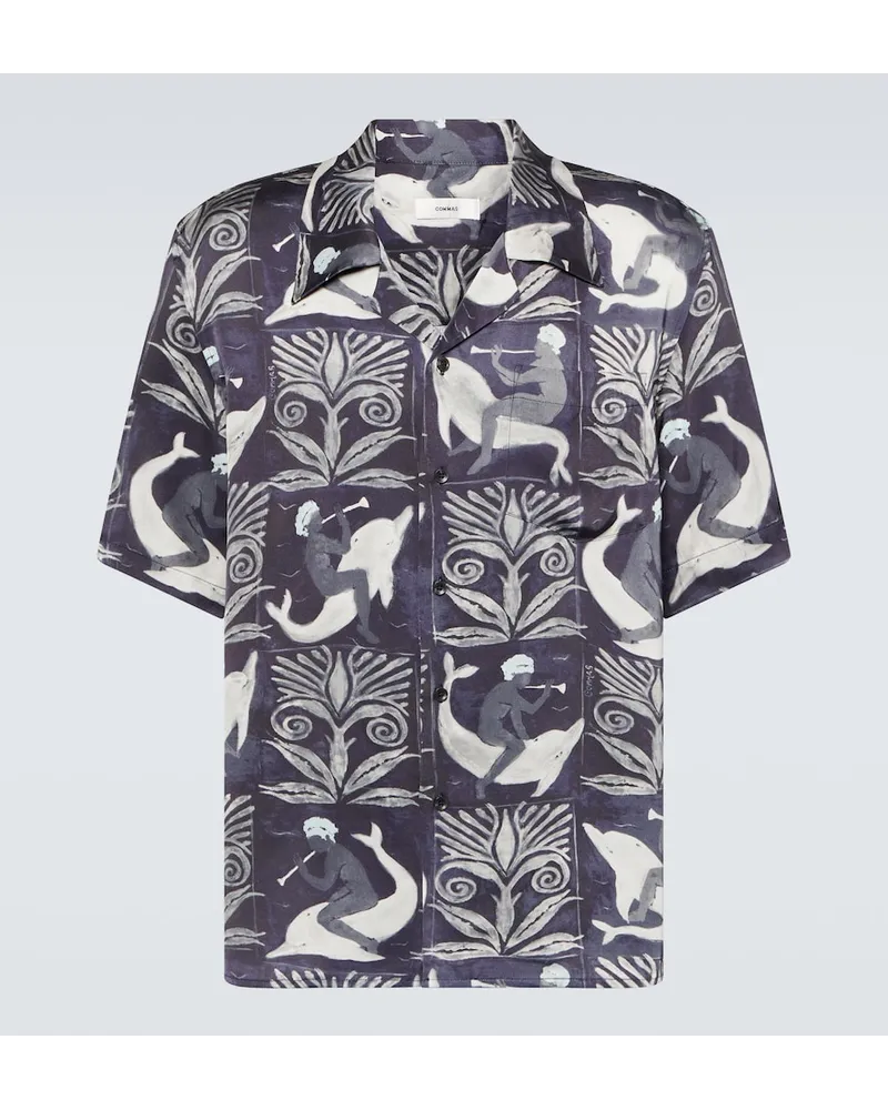 COMMAS Camicia in jersey con stampa Multicolore