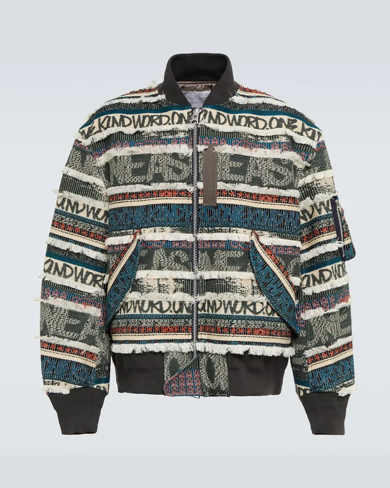 Sacai x Eric Haze - Bomber in jacquard Multicolore