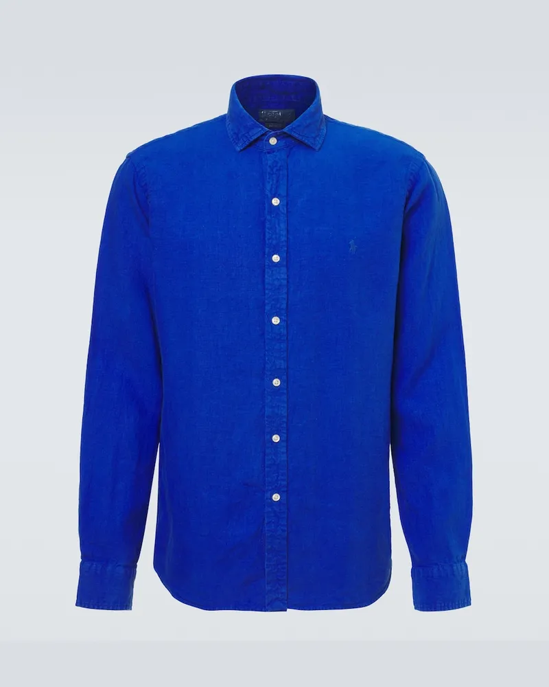 Ralph Lauren Camicia in lino Blu
