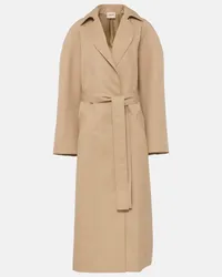 KHAITE Trench Roth in twill di cotone Beige