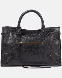 Balenciaga Borsa Le City Small in pelle metallizzata Nero