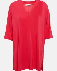 Max Mara Leisure - Top Locarno in jersey crêpe Rosa