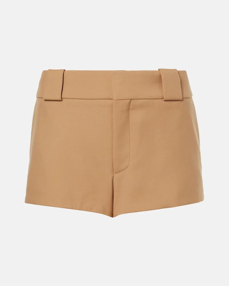Chloé ChloÃ© Shorts in lana vergine Marrone