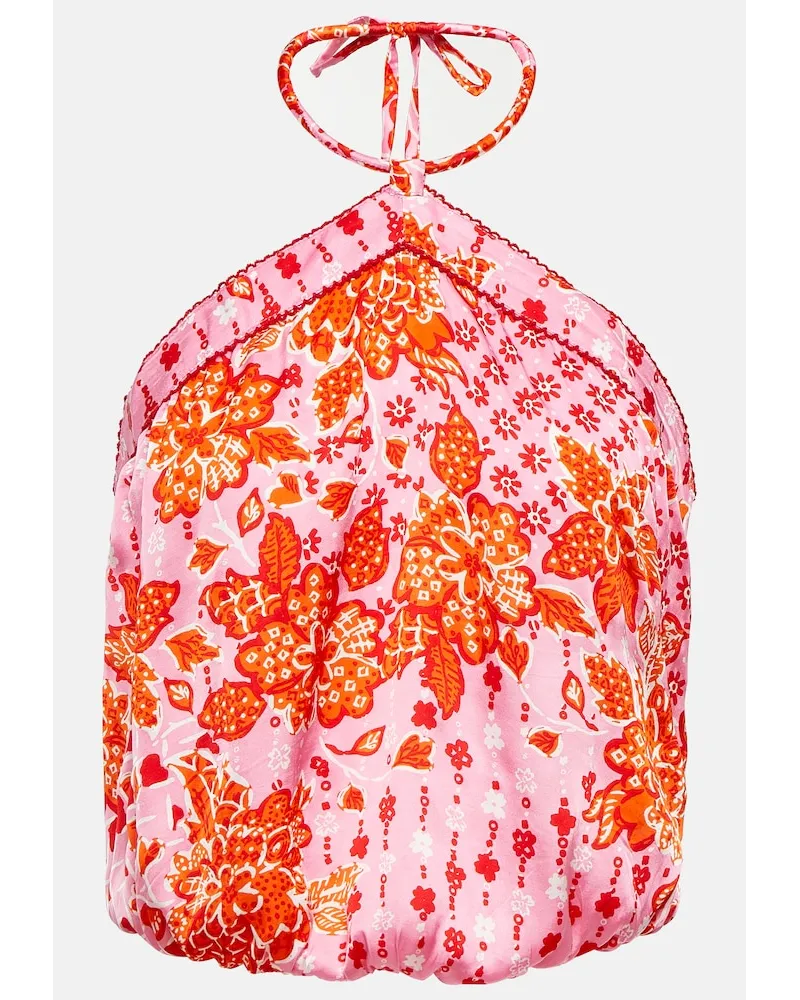 Poupette St Barth Top Isabelle con stampa Rosso