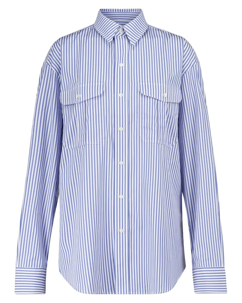 WARDROBE.NYC Camicia a righe in cotone Blu