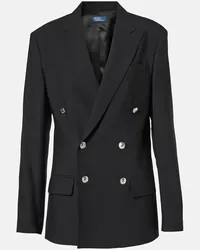 Ralph Lauren Blazer doppiopetto in misto lana Nero