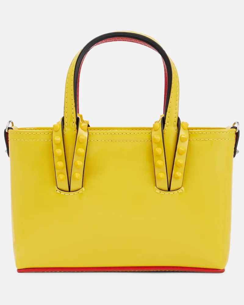 Christian Louboutin Borsa Cabata Nano in vernice Giallo