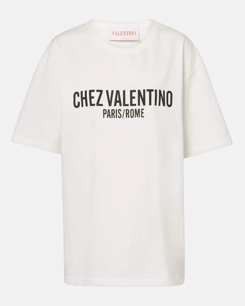 Valentino Garavani T-shirt in jersey di cotone Bianco