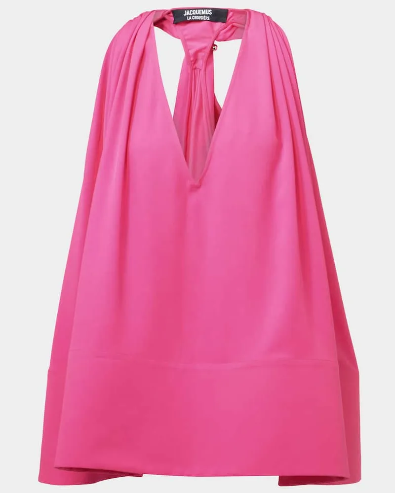 Jacquemus Top Norma con scollo allâamericana Rosa