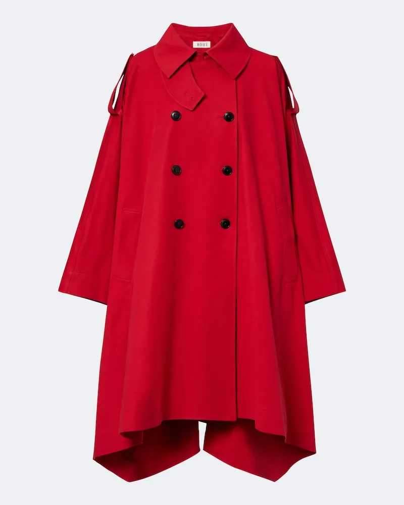 Róhe Róhe Trench in misto cotone Rosso