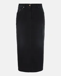 Prada Gonna midi di jeans Nero