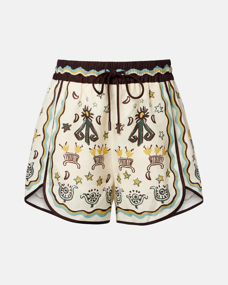 ALEMAIS AlÃ©mais Shorts Sun Dancer in lino con stampa Multicolore
