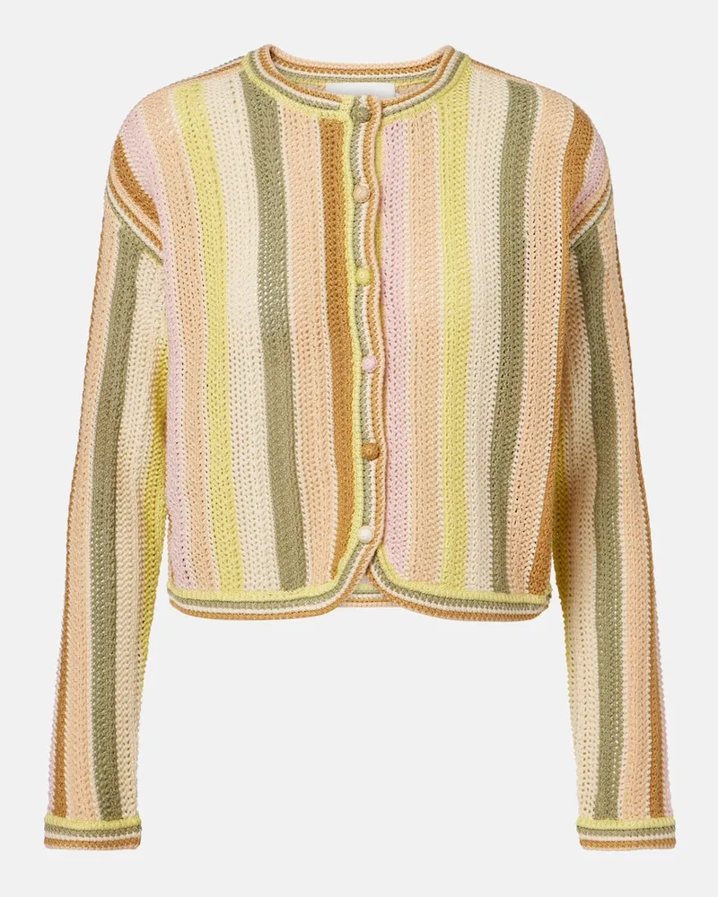 Zimmermann Cardigan Indra in cotone a righe Multicolore