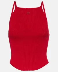 Courrèges Courrèges Tank top in maglia a coste Rosso