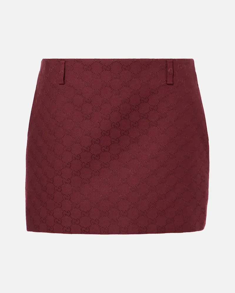 Gucci Minigonna in canvas GG Rosso