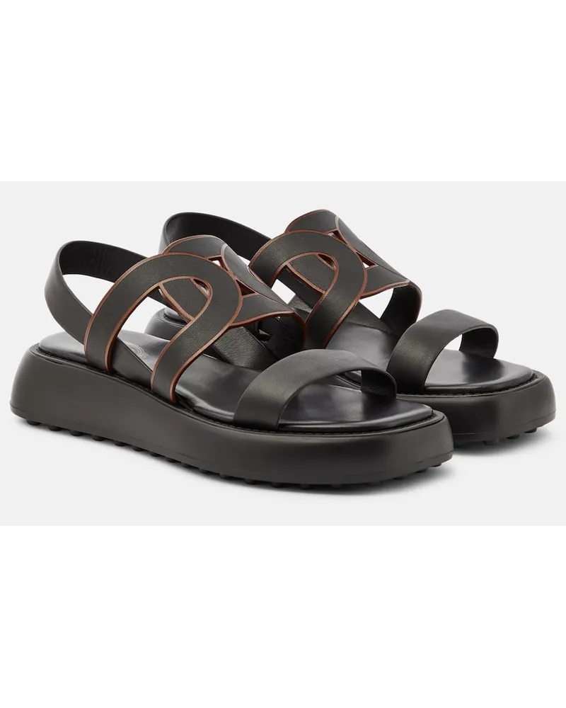 TOD'S Sandali Catena in pelle Nero