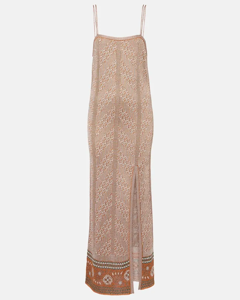 Valentino Garavani Abito lungo in jacquard con lamÃ Multicolore