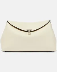 Totême Clutch T-Lock in pelle Bianco