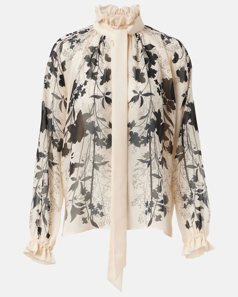 La DoubleJ Blusa Cerere in seta con stampa floreale Multicolore
