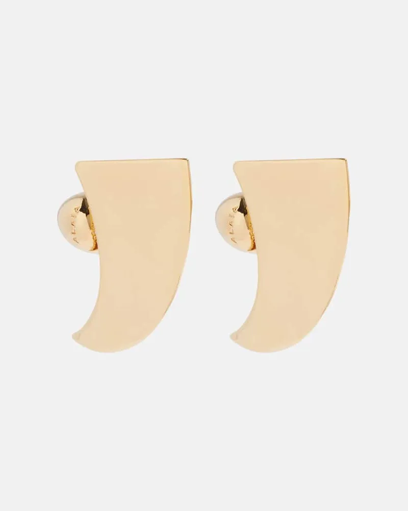 Alaïa AlaÃ¯a Orecchini con logo Oro