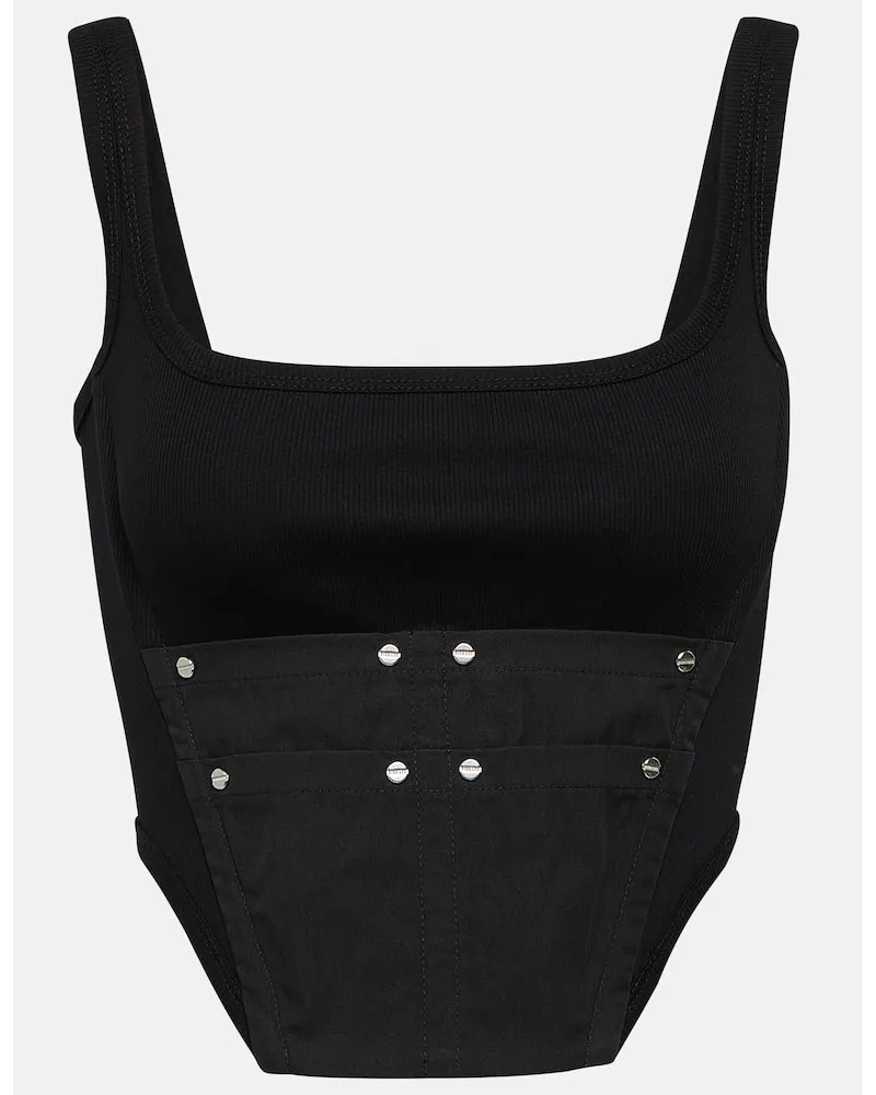 Dion Lee Top a corsetto Workwear in cotone Nero