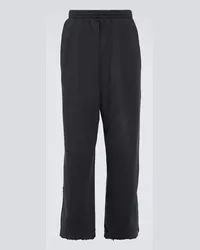 Balenciaga Pantaloni sportivi Baggy in cotone Nero