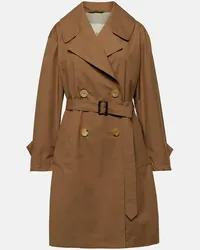 Max Mara Trench in twill di misto cotone Beige