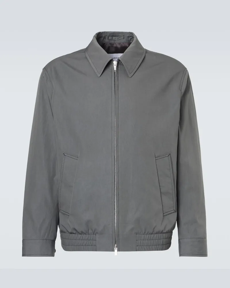 LARDINI Giacca blouson in cotone e seta Grigio