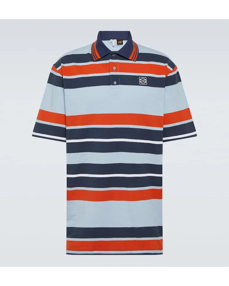 Loewe Paula's Ibiza - Polo in cotone e lino a righe Multicolore
