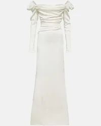 Vivienne Westwood Bridal - Abito lungo Astral in crêpe di raso Bianco