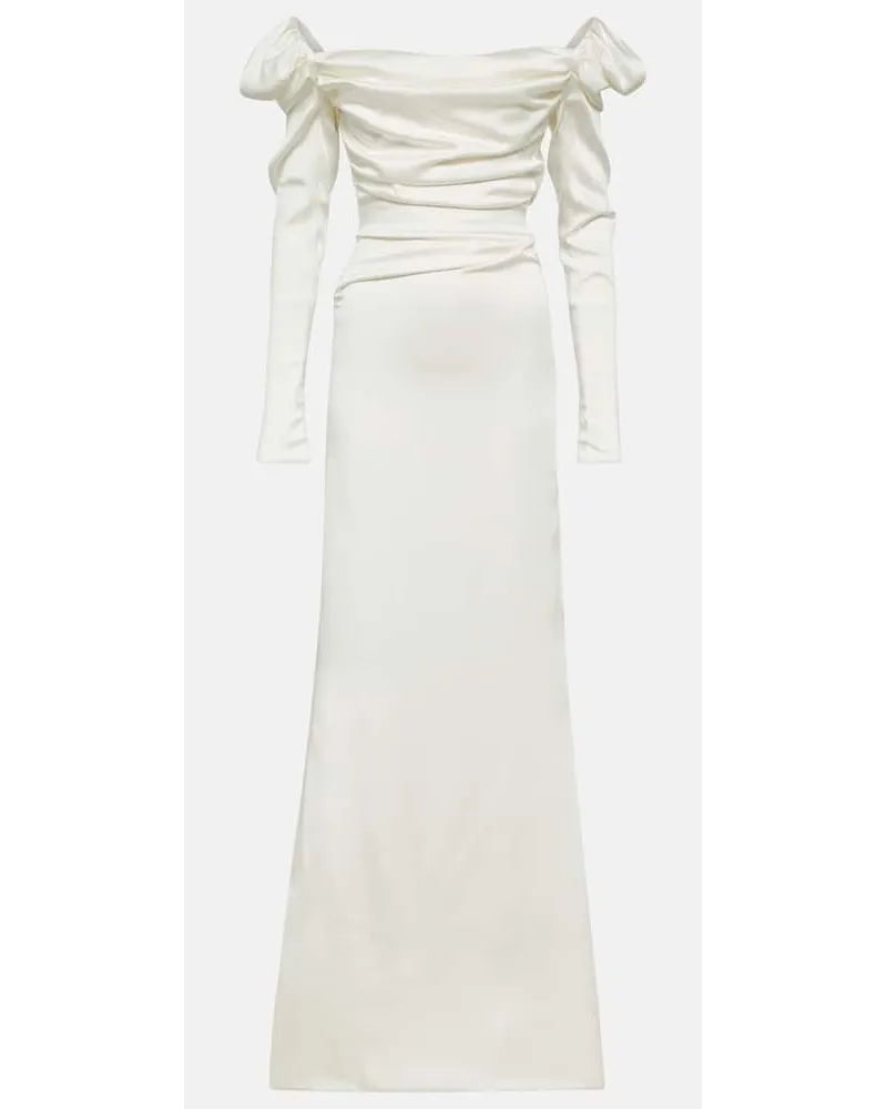 Vivienne Westwood Bridal - Abito lungo Astral in crêpe di raso Bianco