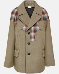 Maison Margiela x Pendleton - Cappotto in cotone, mohair e lana Beige