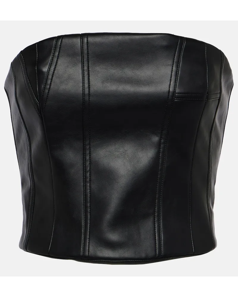 Amiri Bustier in similpelle Nero