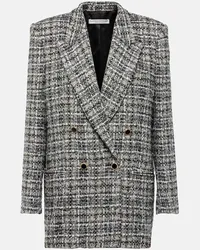 Alessandra Rich Blazer in tweed di lana lamé Multicolore