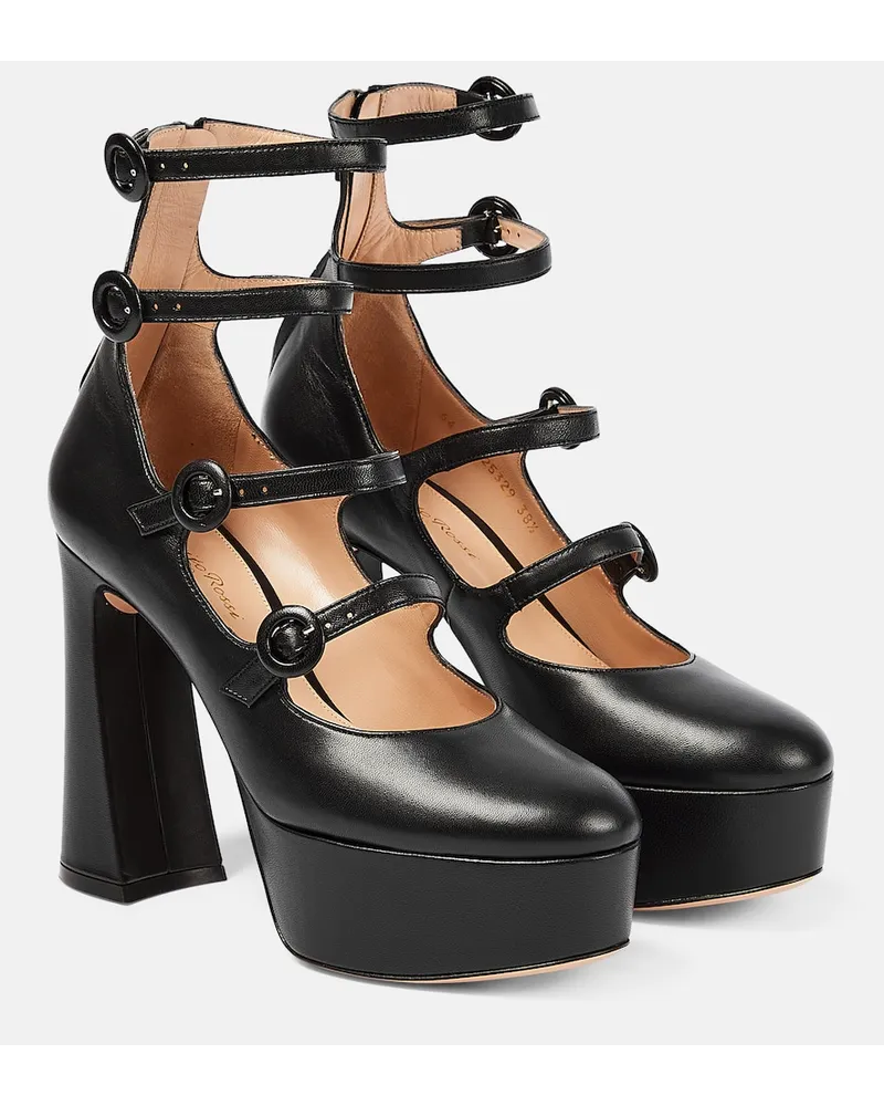 Gianvito Rossi Pumps con plateau Mary Jane in pelle Nero