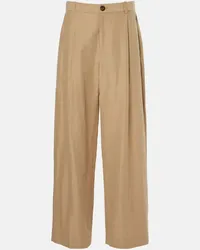 Vince Pantaloni a gamba larga in misto cotone Beige